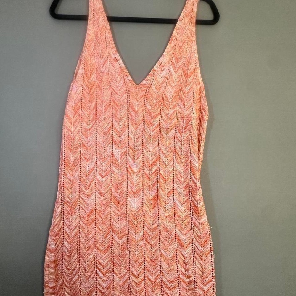 Madden NYC orange blended maxi dress v-neckline. Dress or suit cover up size XL
